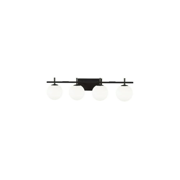 Asian Vanity Light 4 Light Matte Black Bathroom Lighting Fixture
