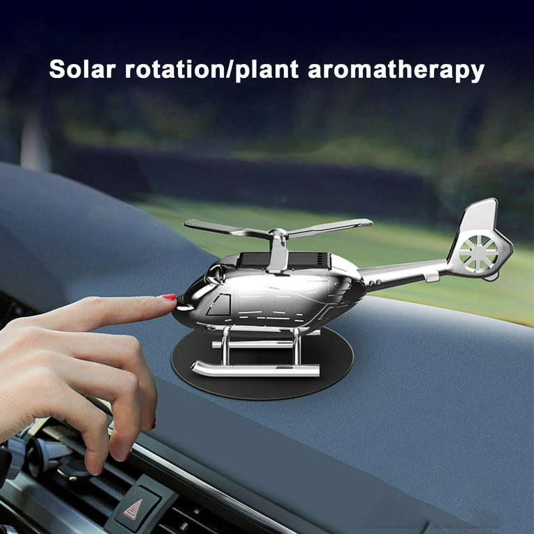 XWQ Car Air Freshener Solar Mini Rotary Helicopter Zinc Alloy Car Perfume  Diffuser Ornament for Vehicles 
