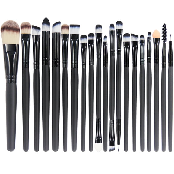 EmaxDesign Juego de 20 brochas de maquillaje profesional para rostro, sombra de ojos, delineador de ojos, base, colorete, labios, brochas de maquillaje, polvo, crema líquida, cosméticos, herramienta d