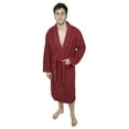 thumbnail image 2 of Men’s 100% Terry Cotton Bathrobe Toweling Robe Maroon Small, 2 of 7