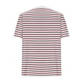 thumbnail image 6 of Women's Summer Tops Striped Crew Neck Short Sleeve T-Shirts Fashion Casual Basic Blouses Loose Fit Tunic Tees (3XL, Hot Pink), 6 of 6