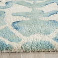 thumbnail image 3 of Safavieh Dip Dye Kiersten Floral Wool Area Rug, Ivory/Light Blue, 7' x 7' Round, 3 of 7