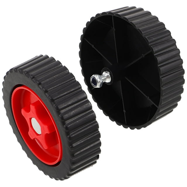 GOOHOCHY 2Pcs String Trimmer Wheel Attachment Plastic Lawn Mower Wheel For Strong Load Capacity