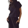 thumbnail image 2 of Gupgi Women Short Sleeve Sweater Knit Crop Top Solid Color Ribbed Tank Top, 2 of 6