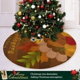 thumbnail image 6 of FMSHPON Happy Thanksgiving Day Xmas Christmas Tree Skirt Stand Mat for Holiday Party Decoration Indoor Outdoor 48 inches, 6 of 6