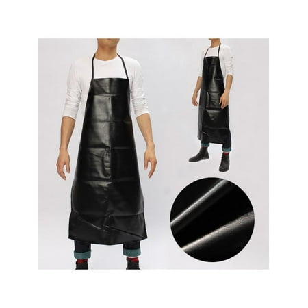 Butcher Apron - Men Faux Leather Bib Apron Waterproof Kitchen Restaurant Cooking Butchers Aprons