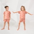 thumbnail image 5 of Cute Fox Pattern Summer Pajama Set Soft Cotton Short Sleeve Sleepwear 2PCS Pajama Sets Breathable Lounge Set Size 8Y, 5 of 7
