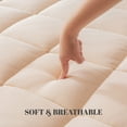 thumbnail image 7 of Sonive Quilted Mattress Pad Cover Twin-XL Size, Thick Fluffy Soft Breathable Durable Topper Fits Up to 21-Inch Deep Pocket (Beige, Twin-XL), 7 of 7