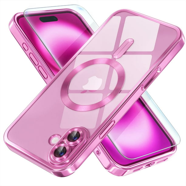 Funda magnética Misea para iPhone 16 Plus con MagSafe Pink
