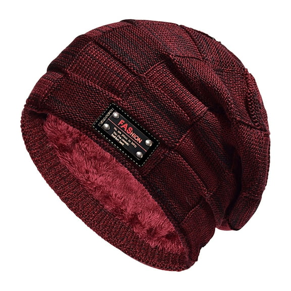 Hats Baseball Cap Beanie For Men Winter For Guys Cool Mens Lined Knit Warm Thick Skully Stocking Binie Hat