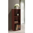 thumbnail image 2 of Open Box Hodedah 3-Shelf Bookcase in Mahogany, 2 of 5