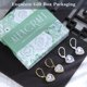 thumbnail image 2 of Pendientes ALEXCRAFT con forma de corazón, chapados en oro de 14 quilates, para mujer, 2 of 7