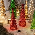 thumbnail image 4 of Large Glowing Glass Desktop Ornament - Decorative Battery Operated Festive Holiday Centerpiece for Home and Spaces, 4 of 7
