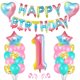 thumbnail image 1 of Decoraciones de cumpleaños, globos de helio con números coloridos y degradados de arcoíris, 1 of 5