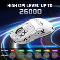 thumbnail image 3 of ATTACK SHARK X3 Lightweight Wireless Gaming Mouse with Anti Slip Mouse Grip Tape, Self Adhesive Design Elastics Refined Side Grips Sticker Sweat Resistant Pads/Anti Sweat Paste, Cut to Fit (White), 3 of 14