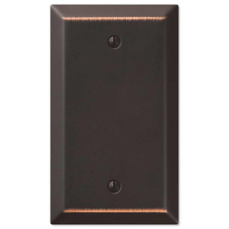 Amerelle 163BDB Century Aged Bronze Bronze 1 Gang Stamped Steel Blank Wall Plate