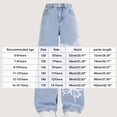 thumbnail image 3 of ITSAME Wide Leg Jeans for Girls, Stretchy Fit Fashion Print Elastic Waist Kids Casual Denim Pants Blue Size 9-10, 3 of 8
