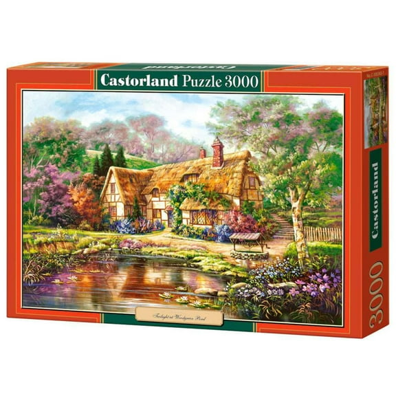 3000 Piece Jigsaw Puzzle, Twilight at Woodgreen Pond, Charming Nook, Pond, Countryside, Adult Puzzles, Castorland C-300365-2