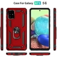 thumbnail image 5 of Samsung A71 5G Case, A71 5G Phone Case with Screen Protector, Military Grade Protective Cases with Ring for Samsung Galaxy A71 5G (Red), 5 of 11