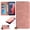 Rose Gold, variant on Xpression Phone Case For Samsung Galaxy S25 /S24 Wallet Pouch with Credit Card Holder Flip, Magnetic Closure Vegan Leather and Stand Cover, Hot Pink