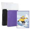 thumbnail image 1 of Uxcell Pochettes Mates pour Cartes, Protège-Cartes de Collection Parfaites pour Cartes à Collectionner & Baseball & Sports & Rassemblement de Magie & Cartes de Jeu de Magie (Noir/violet, 100 Pcs), 1 of 7
