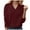 Wine, variant on vigerkar Women's Sweaters Casual Long Sleeve Pullover V Neck Lightweight Sweatshirts Cute Blouse Tops (Wine, XXL)