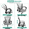 thumbnail image 6 of YRLLENSDAN Mesh Executive Office Chair with Armrest, Ergonomic Desk Chairs with Wheels, Adjustable Comfy Lumbar Support Swivel Chair, Green, 6 of 7