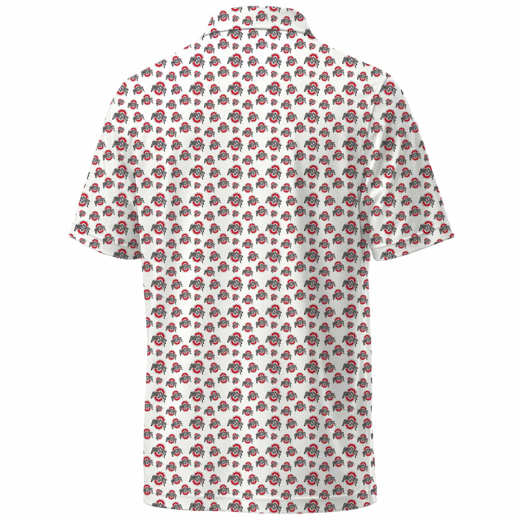 NCAA Mens Ohio State Buckeyes All Over Print Polo