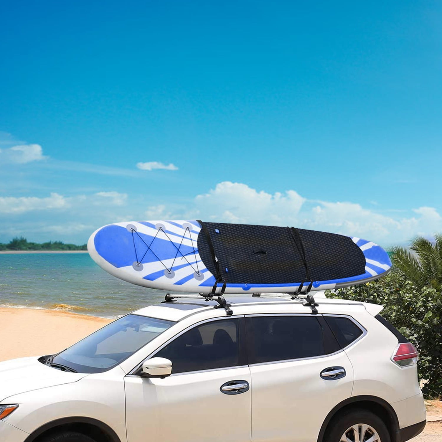 iMounTEK 1 Pair Universal J Bar Kayak Carrier 220LBS Load Heavy Duty Canoe Car Top Mount Carrier Roof Rack 2Pcs Tie Down Straps in Croatia at HRK 409 Rating 4