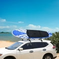 thumbnail image 3 of TeqHome 1 Pair Universal J-Bar Kayak Carrier 220LBS Load Heavy Duty Canoe Car Top Mount Carrier Roof Rack 2Pcs Tie Down Straps, 3 of 10
