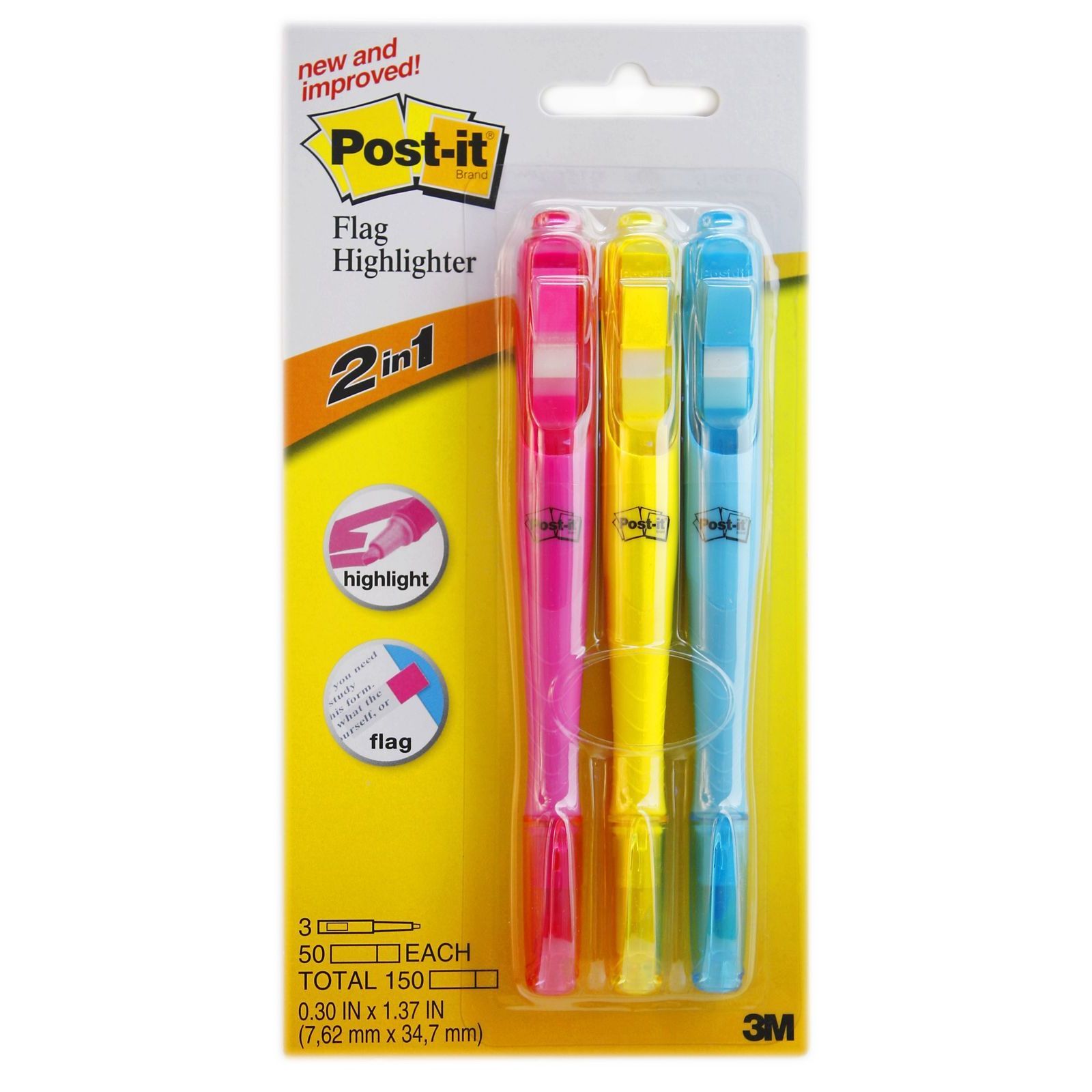 Post-it  Flag Highlighters (3 Packs of 3)