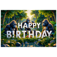 thumbnail image 2 of Decorative Design  Banner Gorilla Theme Jungle Backdrop Party Decoration Celebration Banner for Kids Party Indoor Decoration Event Decoration, 2 of 9
