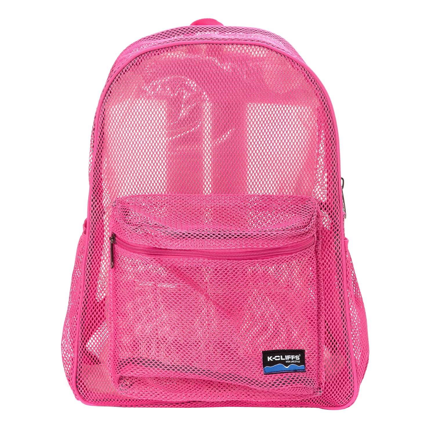 K-Cliffs Unisex Heavy Duty Classic Gym Student Mesh See Through Netting Backpack-Teen-Adult