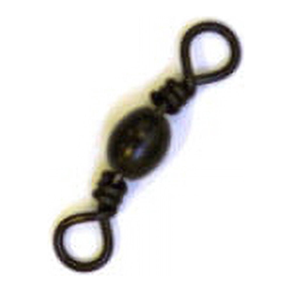 Eagle Claw Barrel Swivels, Black, Size 1/0, 12 Pack