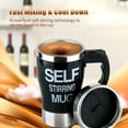 thumbnail image 4 of TFixol 350mL Self Stirring Mug with Lid Automatic Stirring Coffee Cup Electric Stainless Steel Self Mixing Coffee Cup for Milk Cocoa Hot Chocolate Tea, 4 of 6