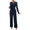 Dark Blue, variant on EASYBRAUS Women Lace Long Sleeve Jumpsuit High Waist Wide Leg Elegant Casual Romper