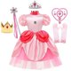 thumbnail image 1 of Peach Princess Dress For Girl Halloween Cosplay Costume Children Stage Performance Clothes Kids Birthday Carnival Party Outfits zhangyuxiang LED, 1 of 2