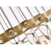 The Lighting Store Casandra 5-light Brushed Brass Crystal Chandelier Brushed Brass