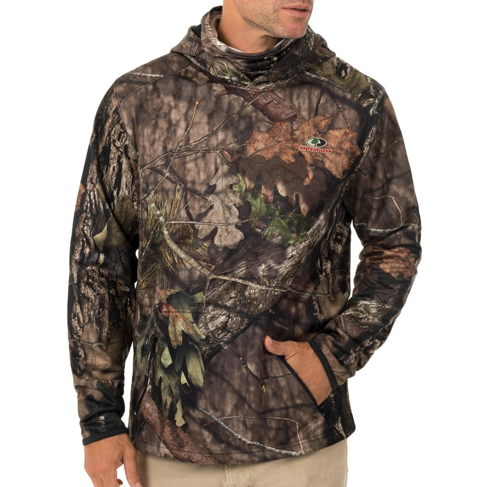 Mossy Oak Mossy Oak Men?s Performance Fleece Hoodie with Gaiter Breakup Country