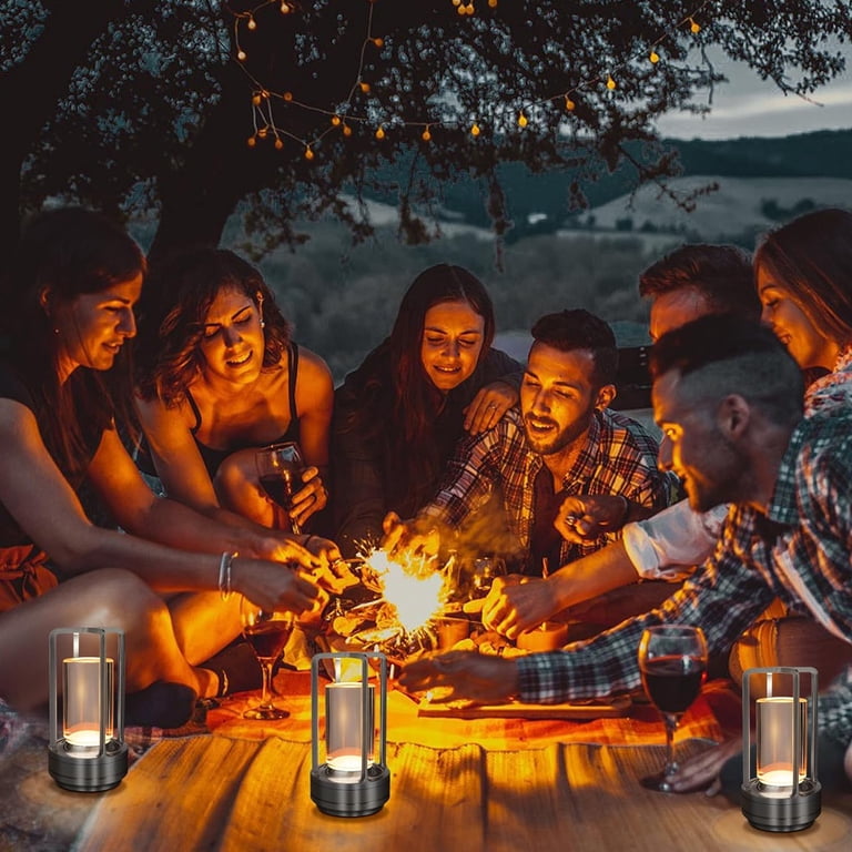 Klarako Cordless Crystal Table Lamp - Portable Touch Control Dimmable Lantern With 4000mAh Battery