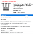 thumbnail image 2 of Ignition Coil and Spark Plug Kit 12 Piece - Compatible with 2011 - 2019 Dodge Charger 3.6L V6 2012 2013 2014 2015 2016 2017 2018, 2 of 2