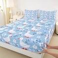 thumbnail image 6 of jejeloiu Kawaii Duck Twin Sheet Sets,Cartoon Flowers Bedding For Girls Boys 3pcs, 6 of 7