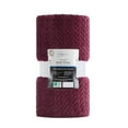 thumbnail image 4 of Mainstays Cozy Textured Plush Throw Blanket, Purple, 50"x60" All Ages, 4 of 6