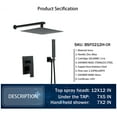 thumbnail image 3 of High Pressure Adjustable Rain Shower Head, 3 of 16