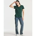 thumbnail image 5 of Real Essentials 4 Pack: Women's Classic-Fit Cotton Short-Sleeve V-Neck T-Shirt (Available in Plus Size), 5 of 6