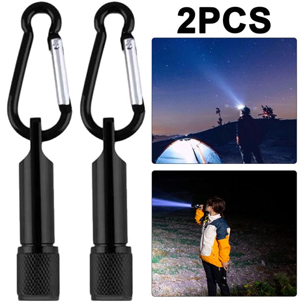 Mini Linterna LED Portátil para Llavero Lámpara Superbrillante Con Hebilla Color 2 Uds.