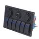 thumbnail image 5 of VOBOR 6 Gang Rocker Switch Panel LED Voltímetro Digital IP65 Puertos USB para 12V-24V Coche Motocicleta Yate Barco Reemplazo automotriz, 5 of 14