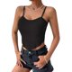 thumbnail image 3 of Camiseta sin mangas de punto con tirantes finos, camisola de punto acanalado para mujer, camiseta sin mangas de punto acanalado de corte entallado, camisola de corte entallado de calidad profesional, 3 of 6