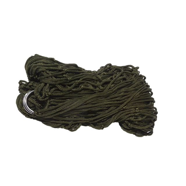 Toystoory Hamaca de malla de cuerda de nailon, columpio para dormir, cama colgante, plegable, ligero, para senderismo, playa, viajes, Patio carpas Verde oscuro