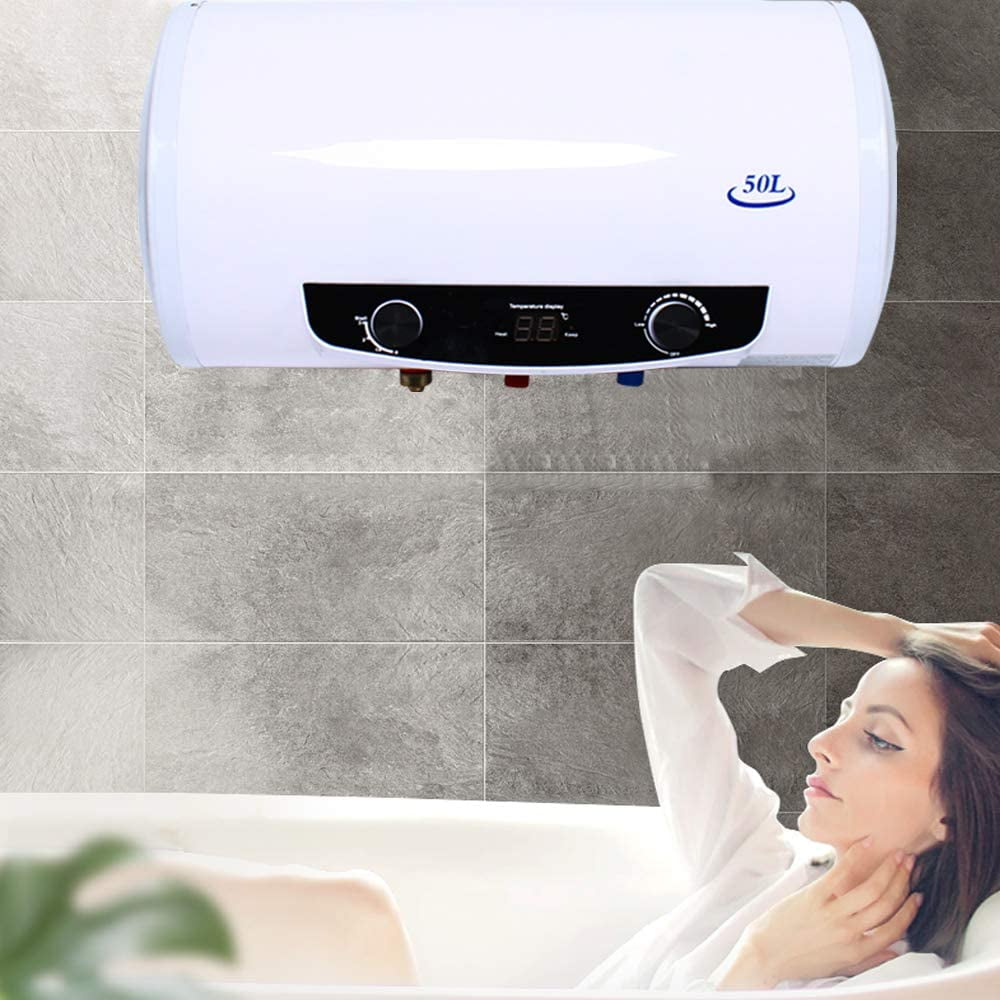 Miumaeov Electric Tank Hot Water Heater 2000W Wall Mounted Full-Automatic  Control Hot Water for Home Bathroom Shower Pre-thermostat Knob Overheating  Protection Temperature Adjustable 50L - Walmart.com